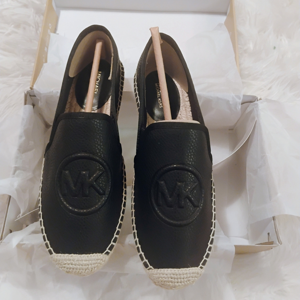 Michael Kors Black Espadrille Slip-On Shoes